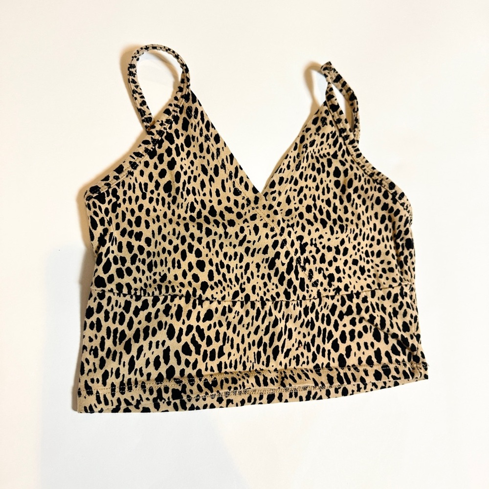 Brandy Melville Leopard Print Crop Top
